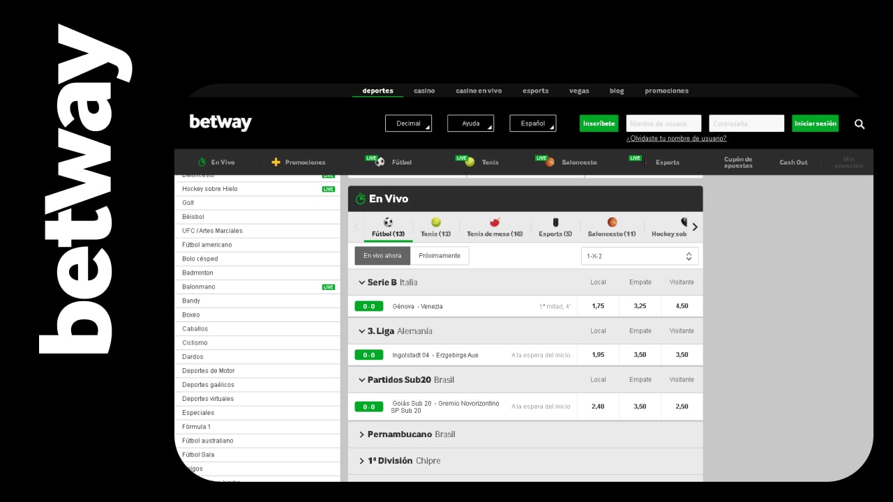 Betway Apuestas Deportivas y Betway Casino