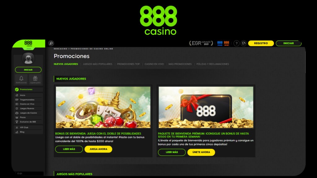 Bonos en 888 Casino