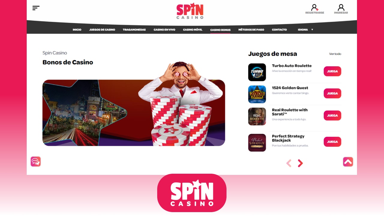 Bonos de Spin Casino